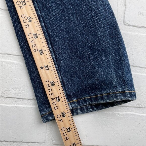 Sasson Jeans Women 14 27Wx30L Dark Blue Baggy Mom Tapered Cotton‎ Retro VTG 80s - Picture 10 of 12